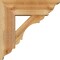 Ekena Millwork Olympic Traditional Rough Sawn Bracket w/ Offset Brace, Western Red Cedar, 6"W x 16"D x 16"H BKT0604X16X16OLY01RWR - alternate 2